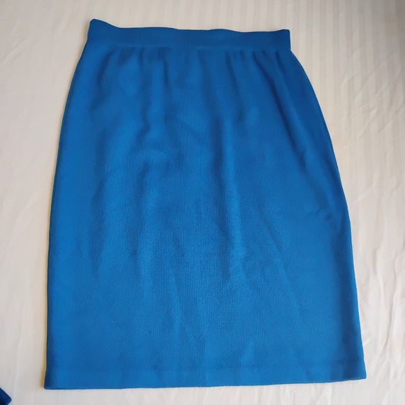 St John Suit 10 Skirt Sweater Set Santana Knit Nautical Vintage Old Money - Picture 3 of 16